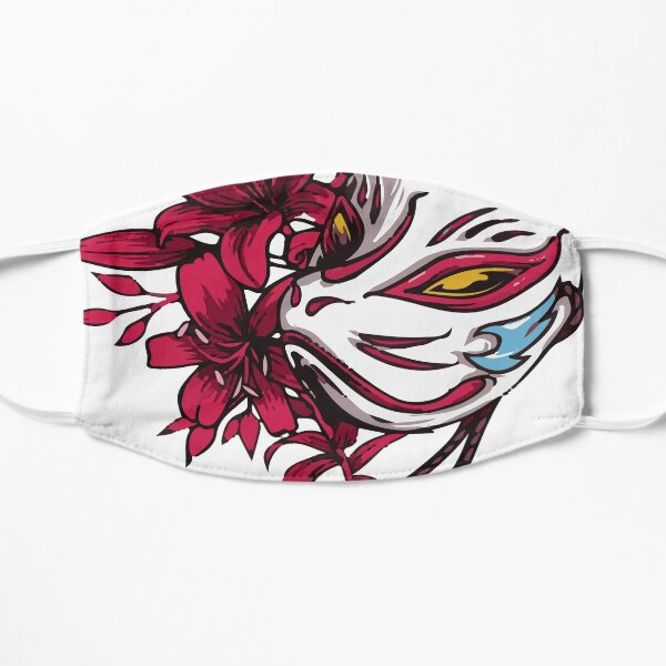 Japanese fox mask Flat Mask