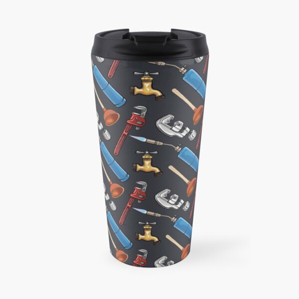 Plumbing Tools and Parts Unique Pattern for Plumbers Travel Coffee Mug