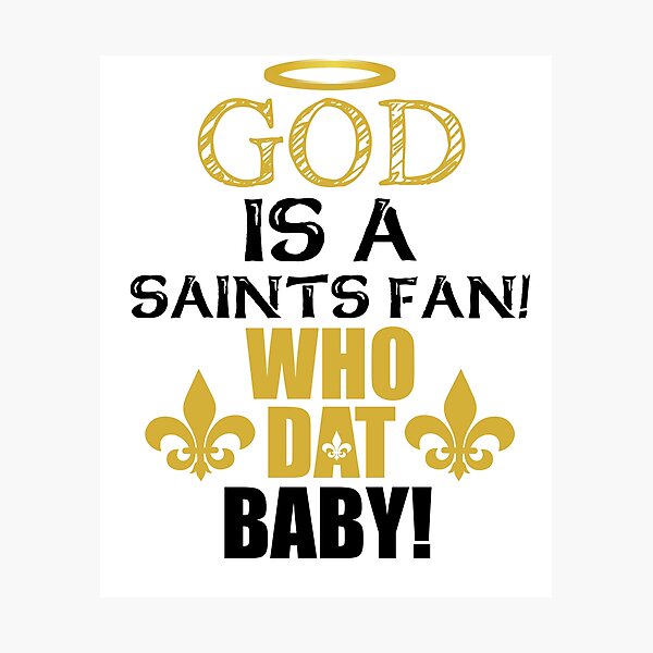 Item preview, "GOD IS A SAINTS FAN" Tee designed and sold by theproshop.