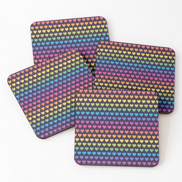 Item preview, Bright Rainbow Ombre Gradient Hearts Pattern designed and sold by 8118420I.