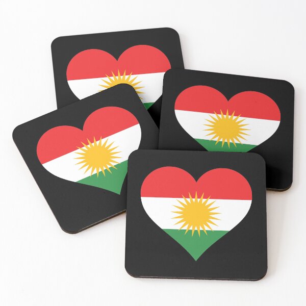 Artikelvorschau, Kurdistan kurdisch Flagge Fahne Herz entworfen und verkauft von GeogDesigns.