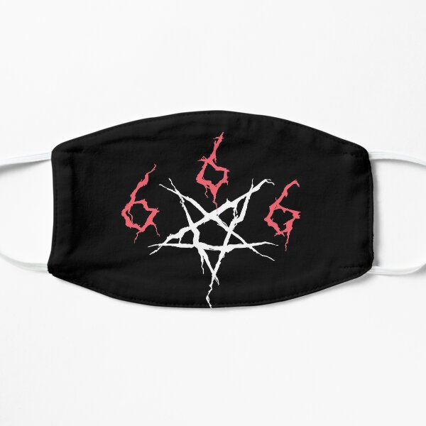 666 pentagram - Number of the beast Flat Mask