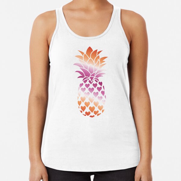 Lesbian Pineapple (Pink and Orange Version) Racerback Tank Top