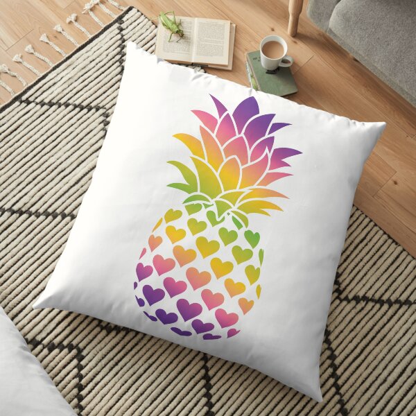 Lesbian Pineapple (Multicolor Version) Floor Pillow