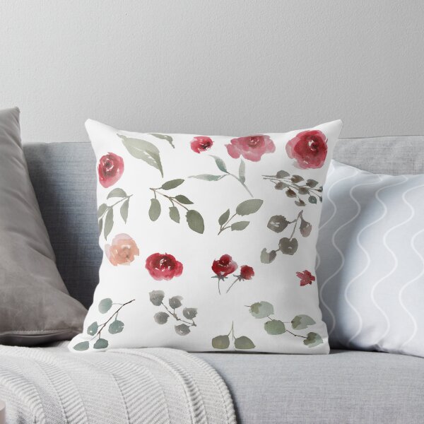 Item preview, Watercolor Roses, Aquarelle Flowers And Green Leaves designed and sold by mtidesigns.