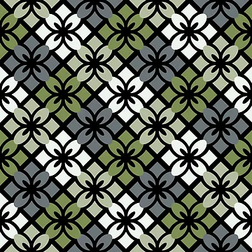 Artwork thumbnail, Aro Floral Tile Pattern by RicePaperDesign