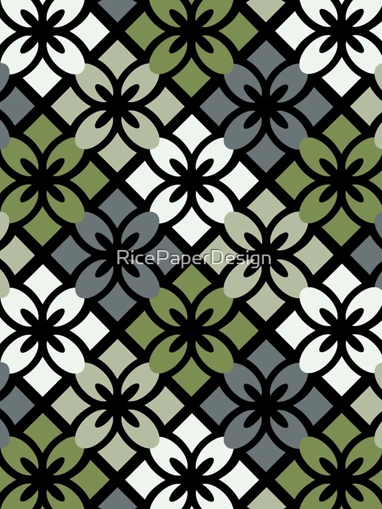 Thumbnail 4 of 4, iPhone Case, Aro Floral Tile Pattern designed and sold by RicePaperDesign.