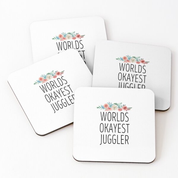 Item preview, worlds okayest juggler / Gift For Jugglers / Funny Juggler gifts / Clown / Juggle tee / Juggle quote / Juggling floral style idea design   designed and sold by Chamssou.