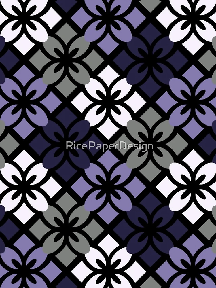 Thumbnail 4 of 4, Samsung Galaxy Phone Case, Ace Floral Tile Pattern designed and sold by RicePaperDesign.