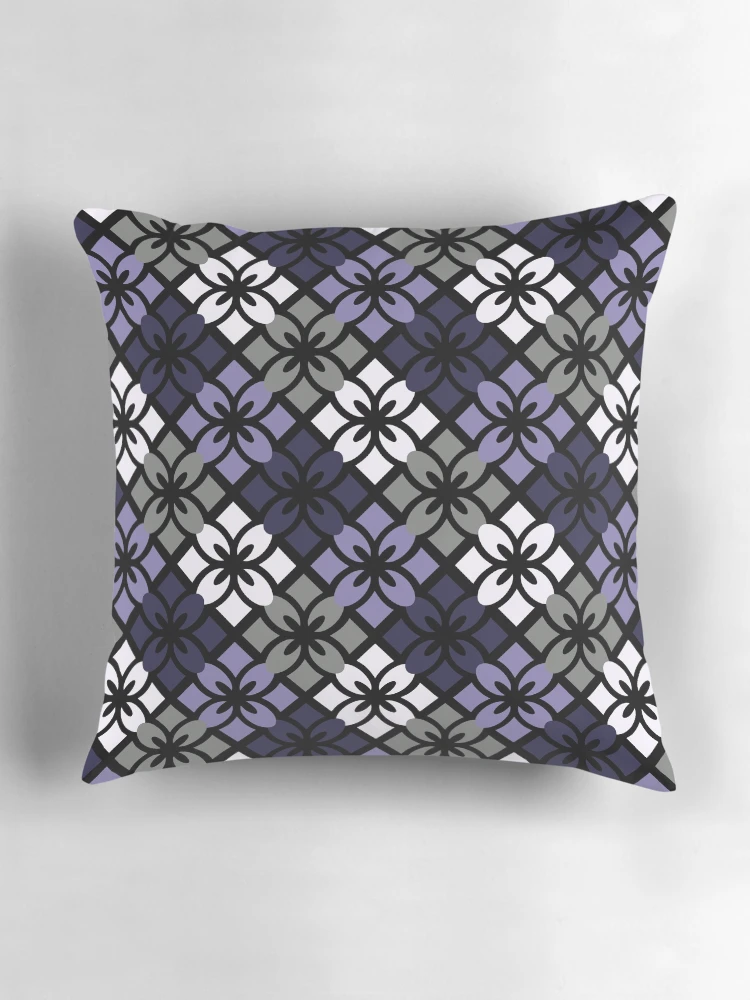 Thumbnail 3 of 4, Pillow, Ace Floral Tile Pattern designed and sold by RicePaperDesign.