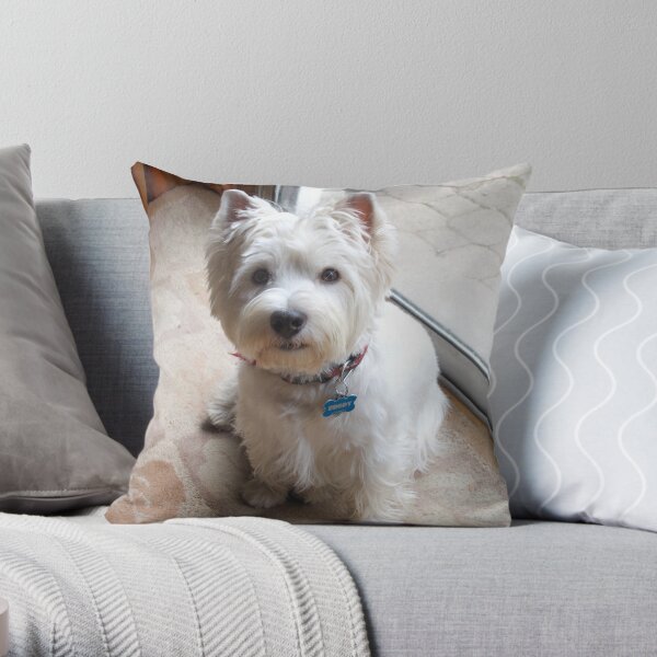 Is there a Westie translator in the house? Throw Pillow