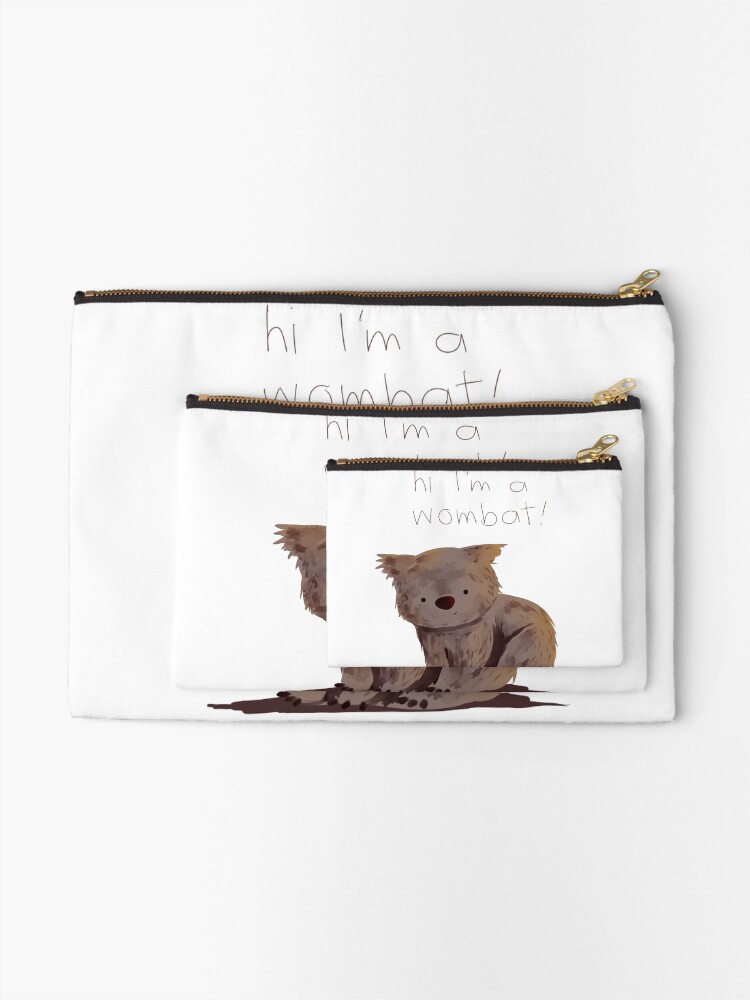 Thumbnail 2 of 4, Zipper Pouch, Wombat designed and sold by oyyro.