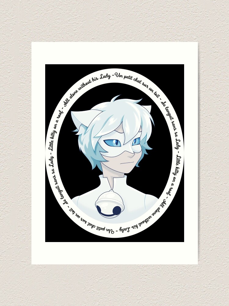 Chat Blanc Art Print By Noxque Redbubble