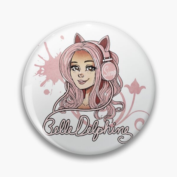 Item preview, Pink cartoon Belle Delphine with Simp Headphones designed and sold by hinoraito.