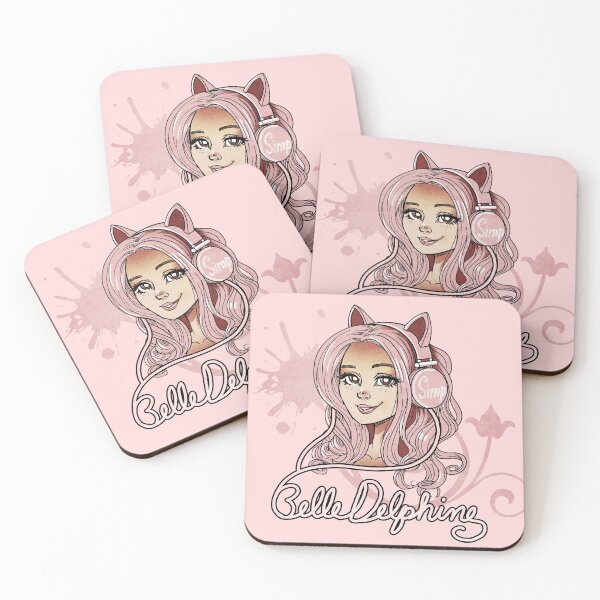 Item preview, Pink cartoon Belle Delphine with Simp Headphones designed and sold by hinoraito.
