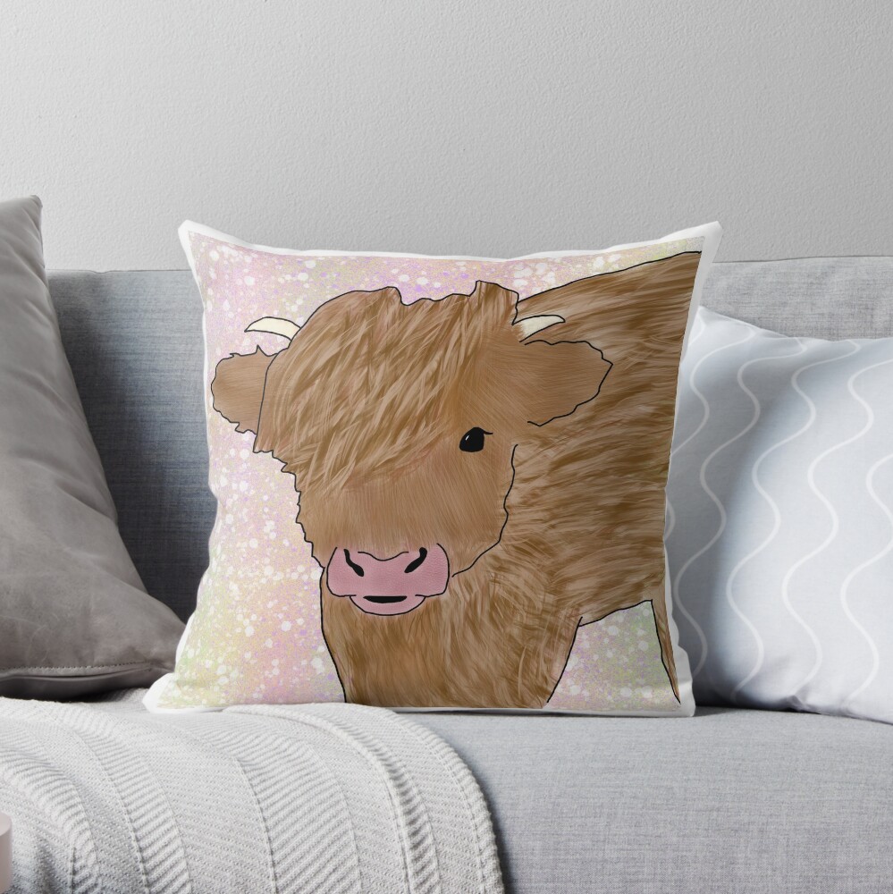 cow skin throw pillows