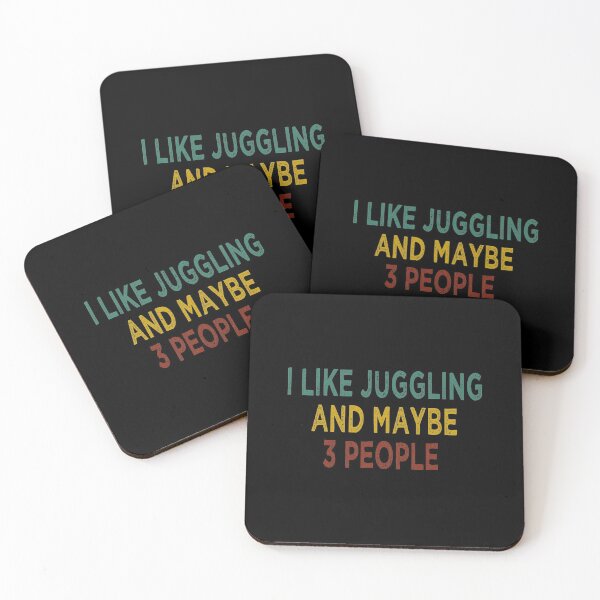 Item preview, I like juggling and maybe 3 people / Gift For Jugglers / Funny Juggler gifts / Clown / Juggle tee / Juggle quote / Juggling vintage background idea design   designed and sold by Chamssou.