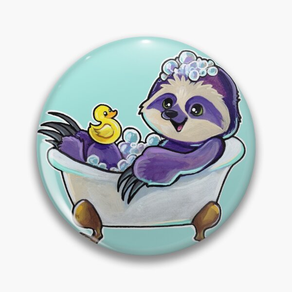 Item preview, Bath time sloth designed and sold by ArtOfBianca.