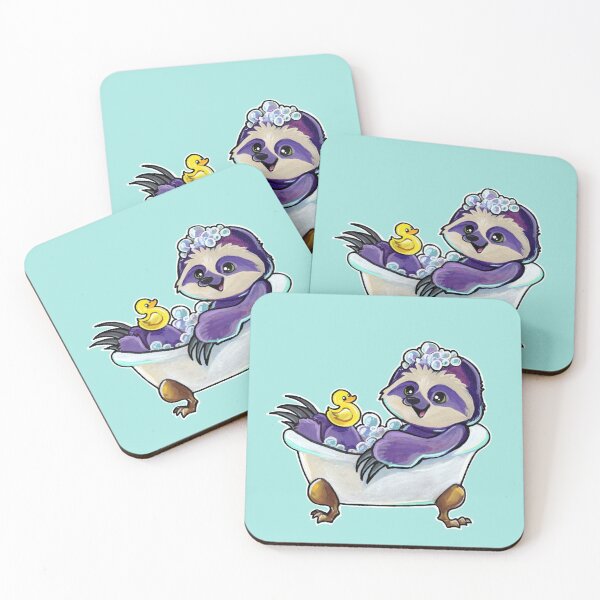 Item preview, Bath time sloth designed and sold by ArtOfBianca.