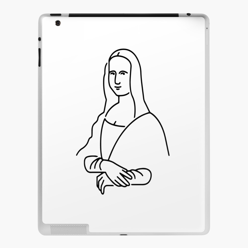 Mona Lisa Sketch Cartoon Illustration in White Background Editorial Stock  Image - Illustration of blue, sketch: 173963809
