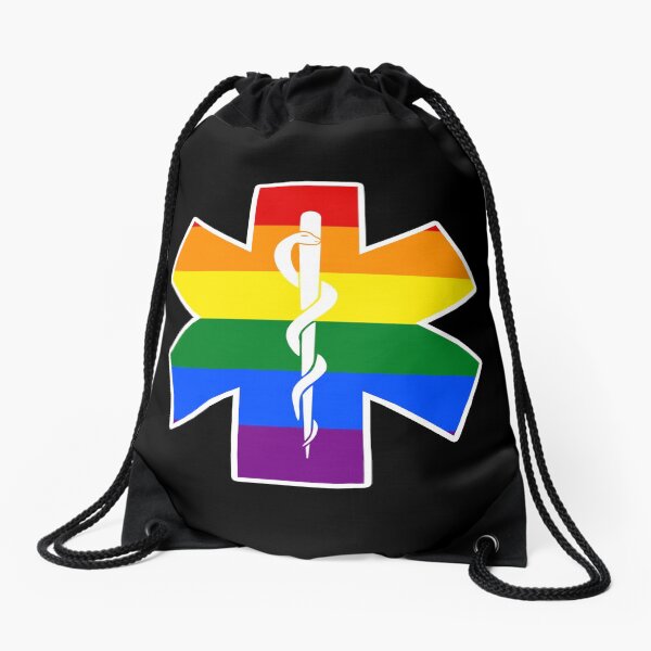 Item preview, EMT Paramedic Star of Life EMS Gay Pride Flag LGBT designed and sold by JessieJune.