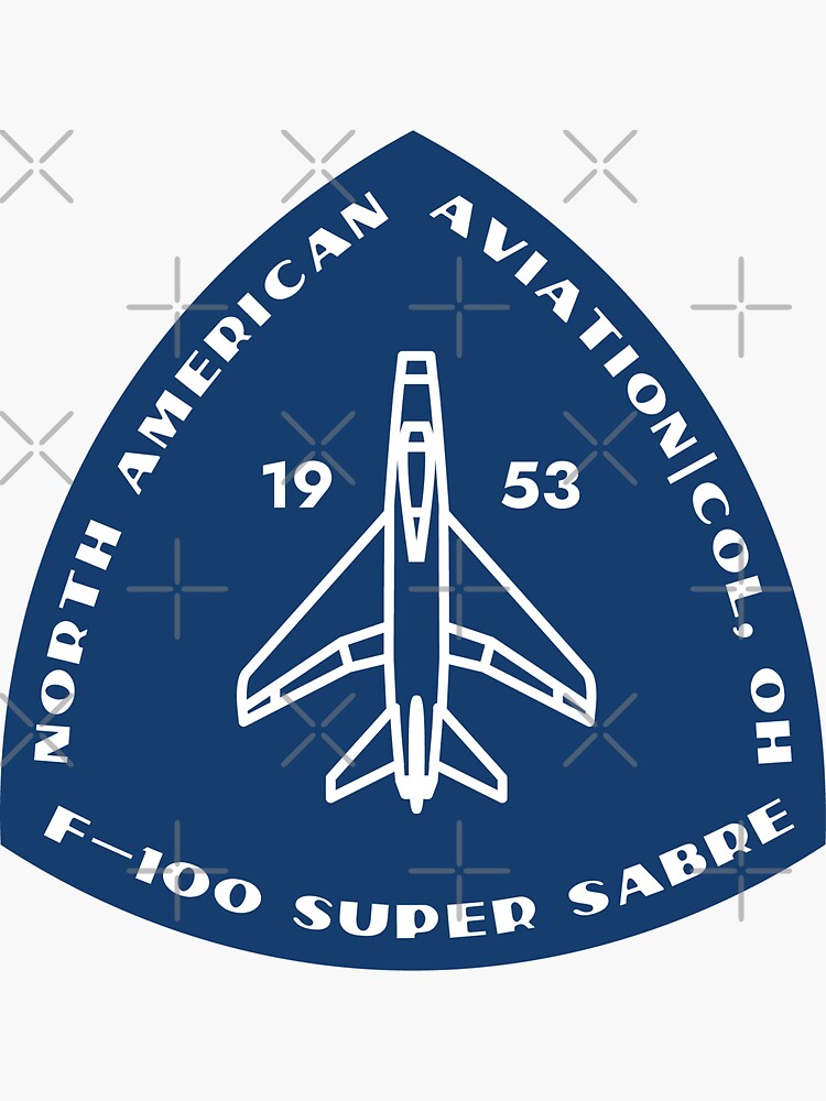 F-100 Super Sabre badge solid blue by Aeronautdesign