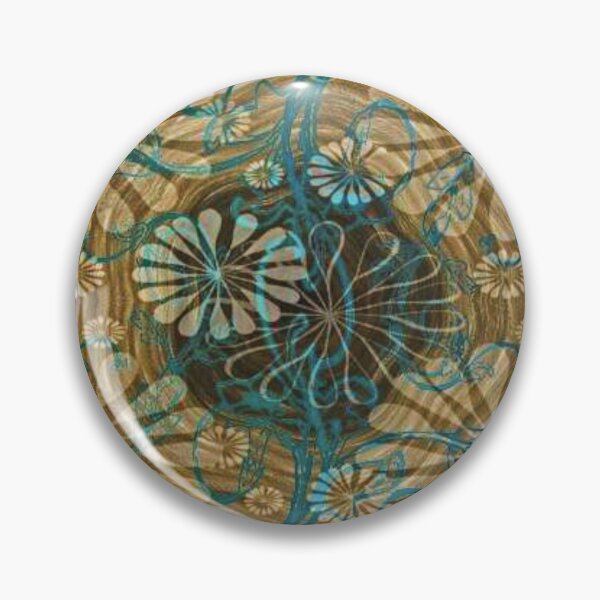 Item preview, Flower pattern Gold White Teal designed and sold by Aquila Light Pictures.