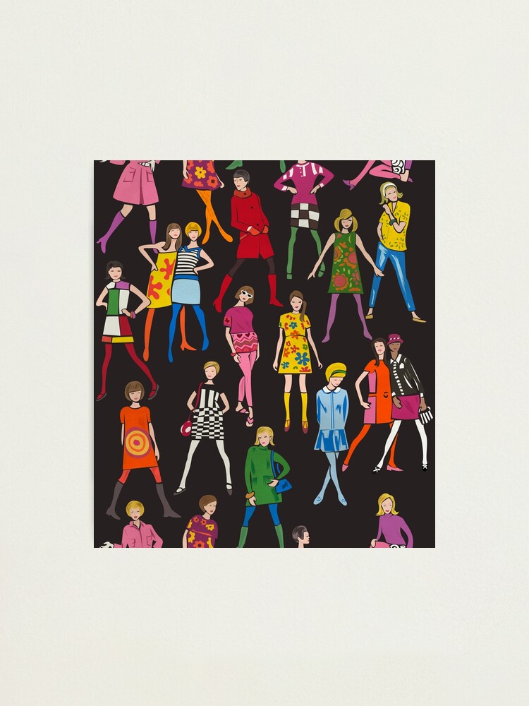 Retro / vintage fashion illustrations 60s 70s