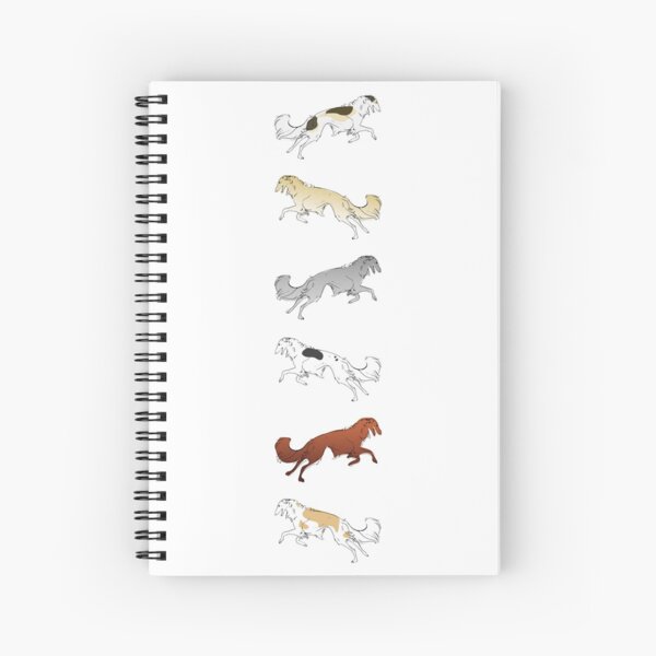 Borzoi mix Spiral Notebook