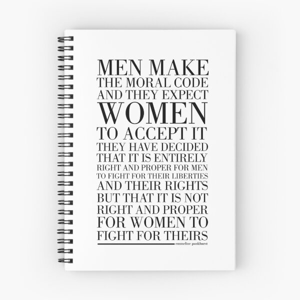 Item preview, Moral code quote by Emmeline Pankhurst designed and sold by TypographyTales.