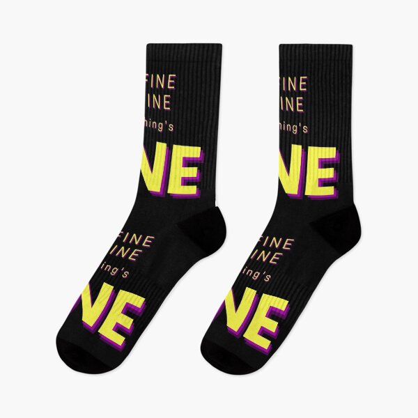 Item preview, It's Fine, I'm Fine, Everything's Fine, Funny Sayings designed and sold by PinkLotusArt.