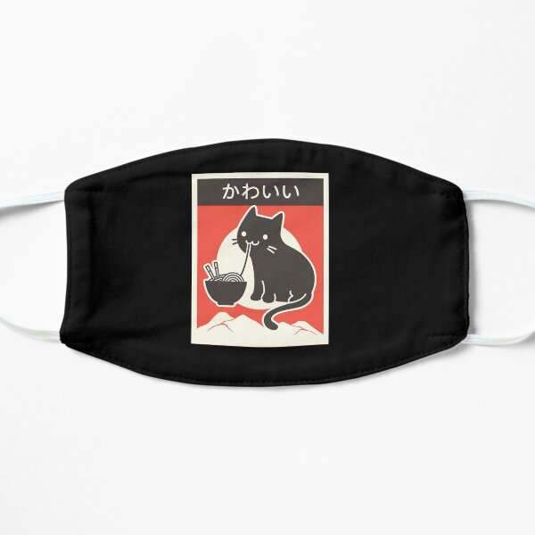 "Japanese" Ramen Cat "Kawaii" vintage style Mask