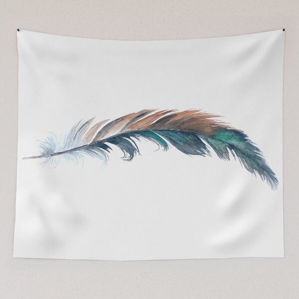 Item preview, Free as a Bird Watercolor Feather designed and sold by Katie Morris Art.