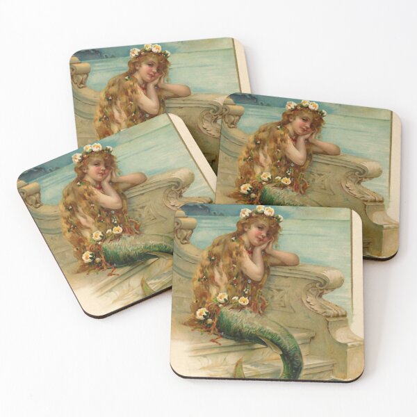 Item preview, Vintage young mermaid from a bath salts advert designed and sold by Glimmersmith.