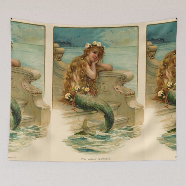 Item preview, Vintage young mermaid from a bath salts advert designed and sold by Glimmersmith.