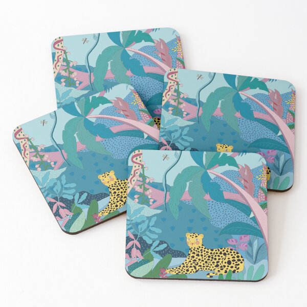 Item preview, Rainforest leopard art print  designed and sold by gglcreative.