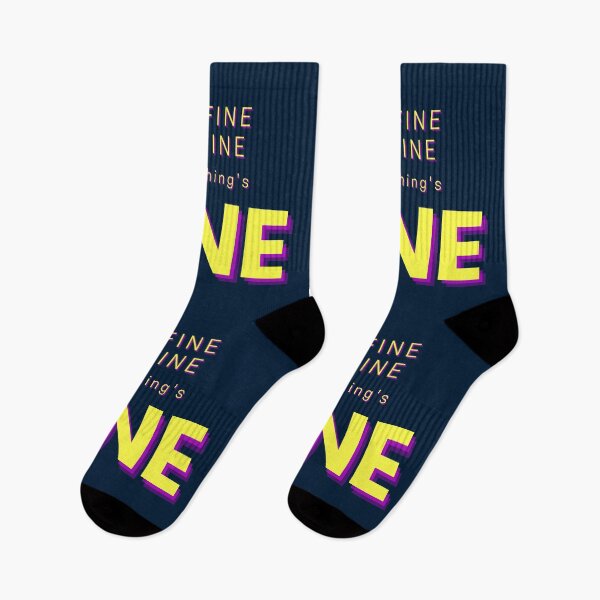 Item preview, It's Fine, I'm Fine, Everything's Fine, Funny Sayings designed and sold by PinkLotusArt.