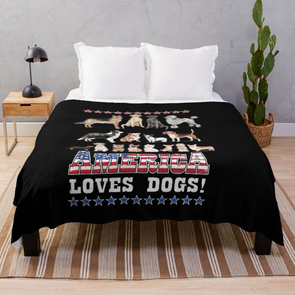 Item preview, Fun Dog Lovers Design says America Loves Dogs designed and sold by K. Scott Teeters.
