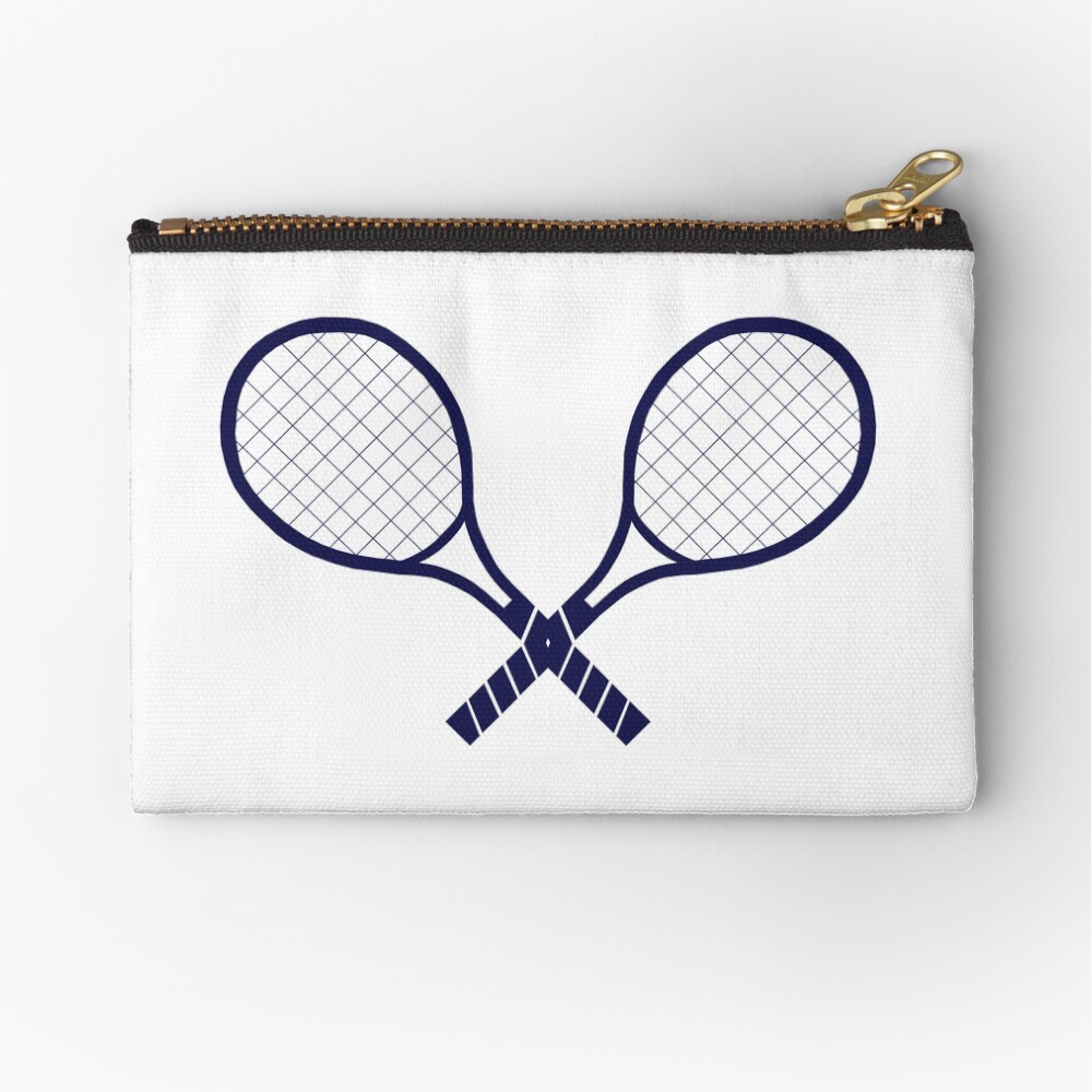 Crossed Tennis Rackets Zipper Pouch