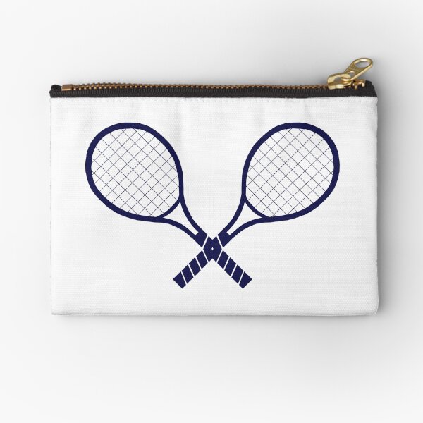 Crossed Tennis Rackets Zipper Pouch