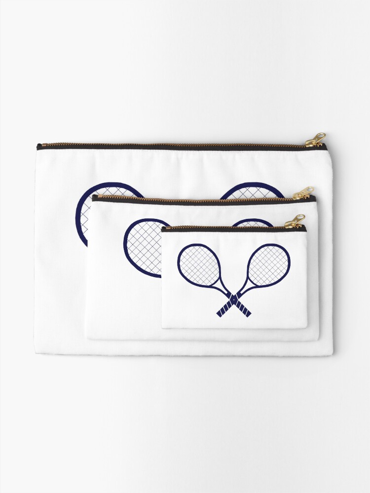 Alternate view of Crossed Tennis Rackets Zipper Pouch