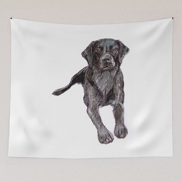 Item preview, Black Labrador lying down designed and sold by RuthSlaterBute.