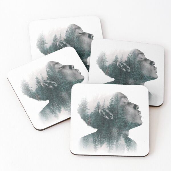 Item preview,  Man Portrait Face With Forest Trees  designed and sold by H3ITH7M.