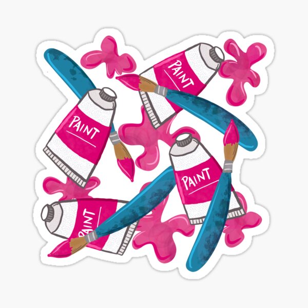 Item preview, Paint and Paint Brushes designed and sold by Katie Morris Art.