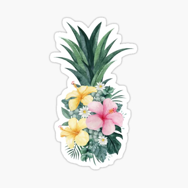 Item preview, Floral Pineapple designed and sold by LY DESIGN.