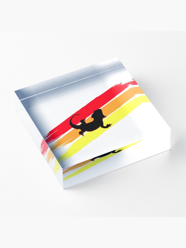 Alternate view of 3 Stripe Rainbow Bearded Dragon Acrylic Block