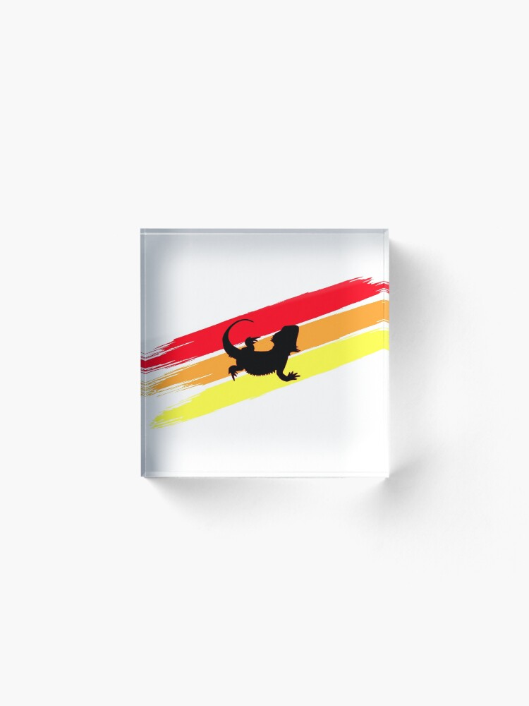 Alternate view of 3 Stripe Rainbow Bearded Dragon Acrylic Block