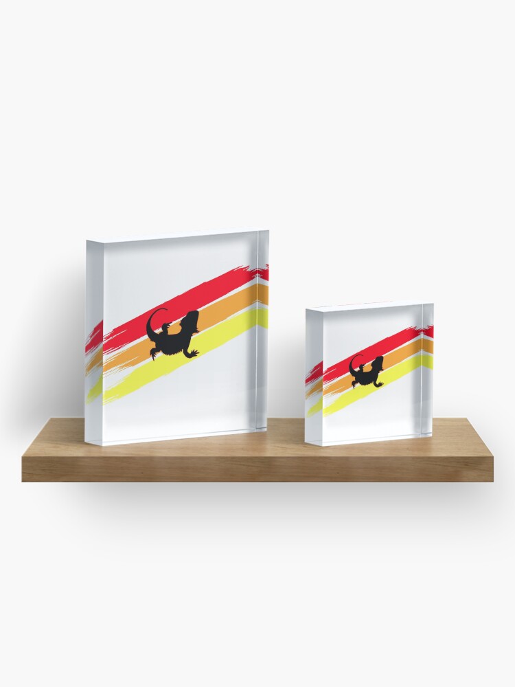 Alternate view of 3 Stripe Rainbow Bearded Dragon Acrylic Block