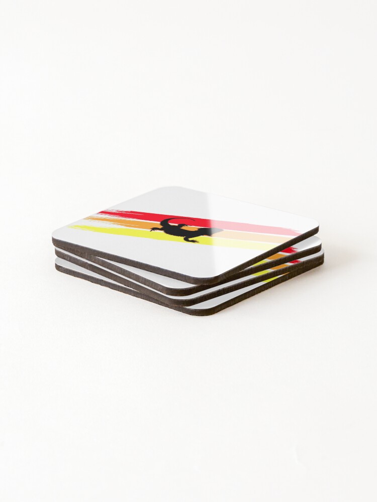 Alternate view of 3 Stripe Rainbow Bearded Dragon Coasters (Set of 4)