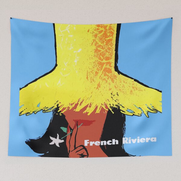 Item preview, Vintage Air France French Riviera Travel Straw Hat Woman Puffing Flower designed and sold by digitalvintage.